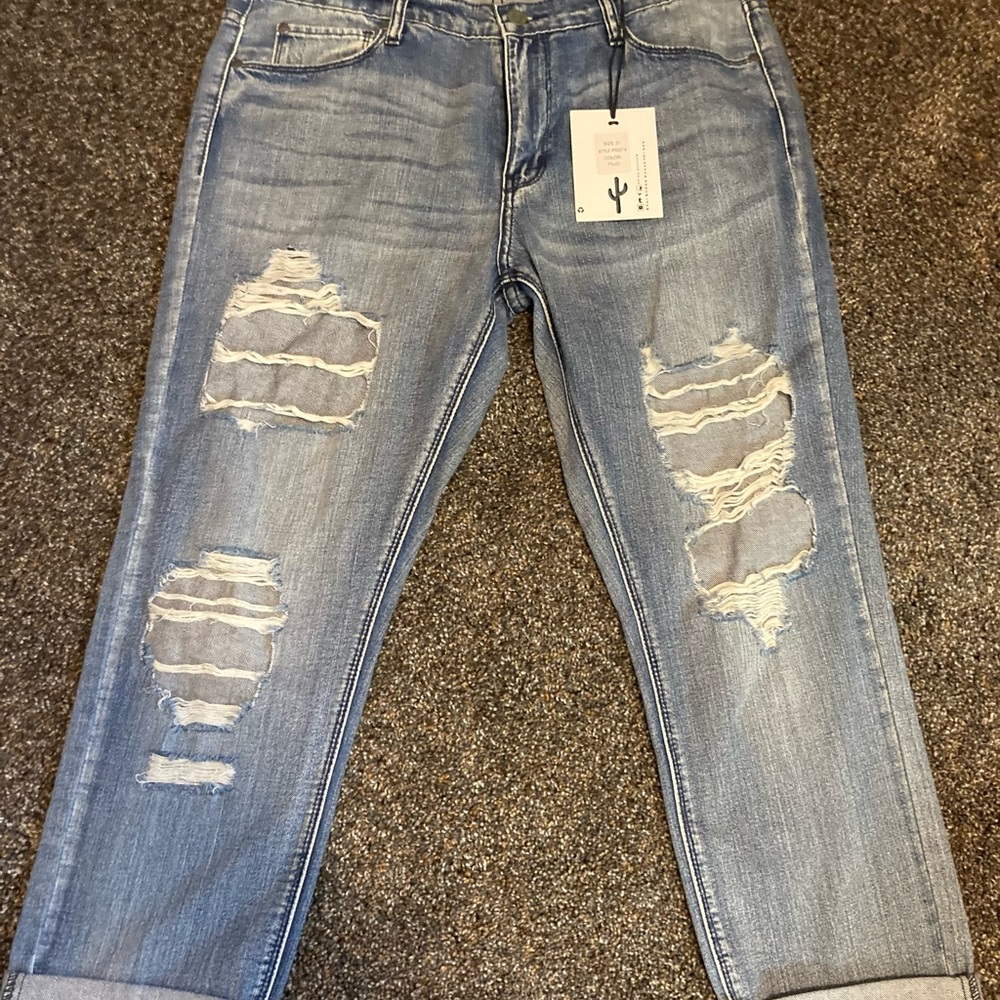 Pistola Distressed Crop jeans